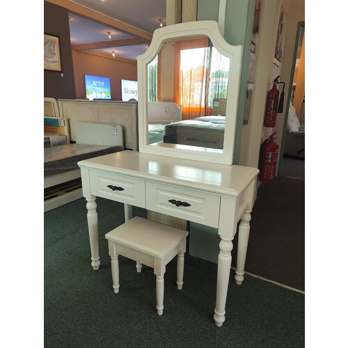 JX-965 DRESSING TABLE W/STOOL, WHITE